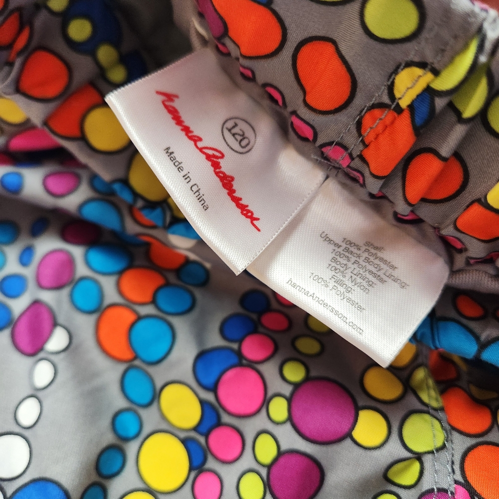 Hanna Andersson Girls Multicolor Polka Dot Snowpants Ski Snow Size 120 US 6-7 - Picture 4 of 5